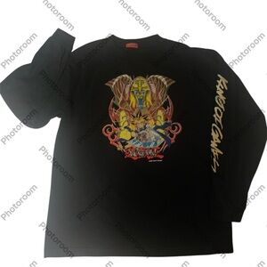 Vintage Yugioh Long Sleeve Shirt Youth Small  Black 1996 King of Games 90s